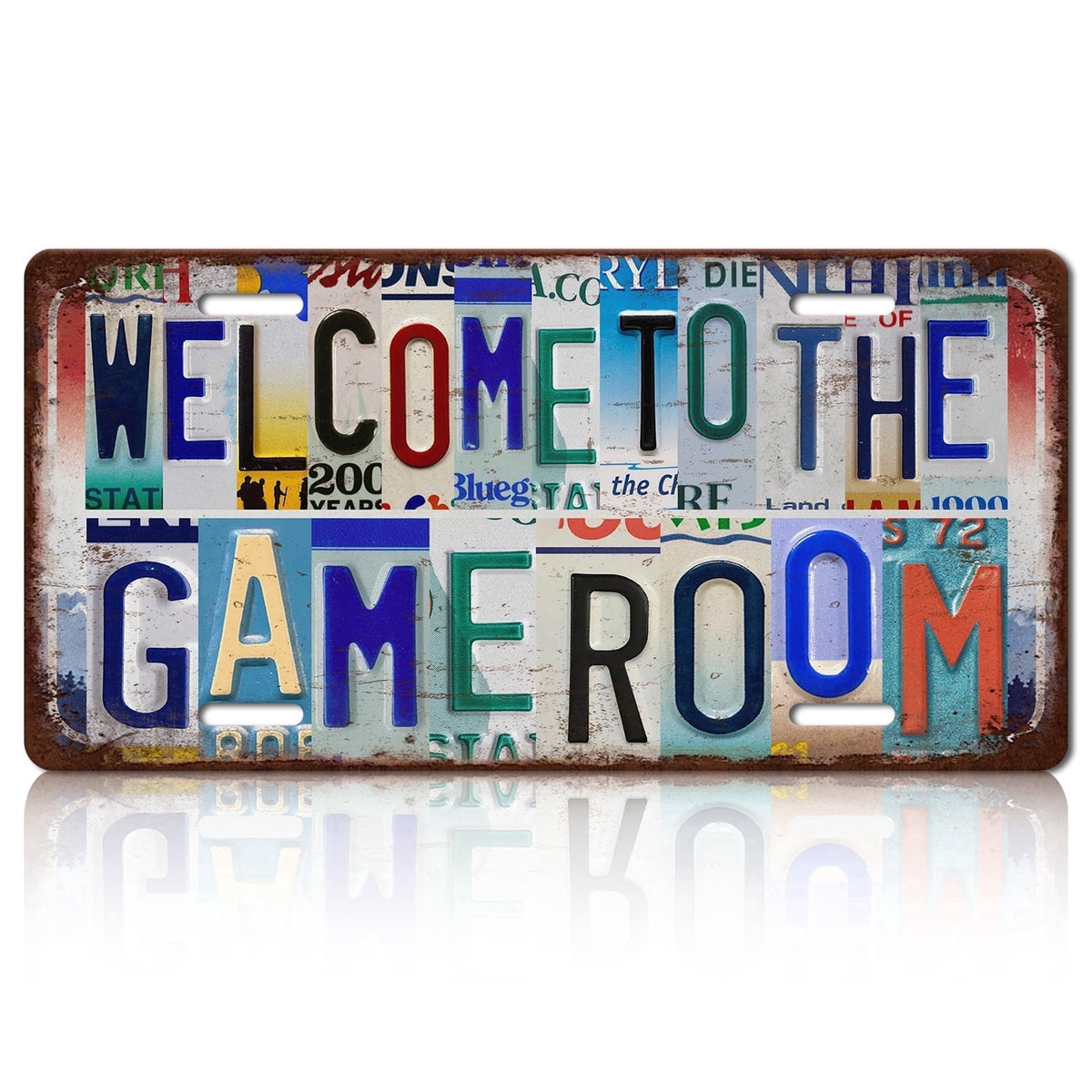 Drsoum Welcome To The Game Room Metal Tin Sign Vintage Aluminum Wall Decor 6x12 In