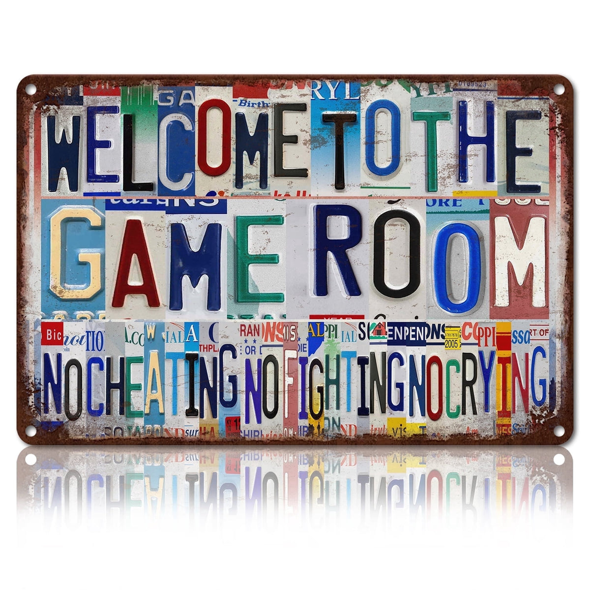 Drsoum Welcome To The Game Room Vintage Metal Sign Game Room Decor