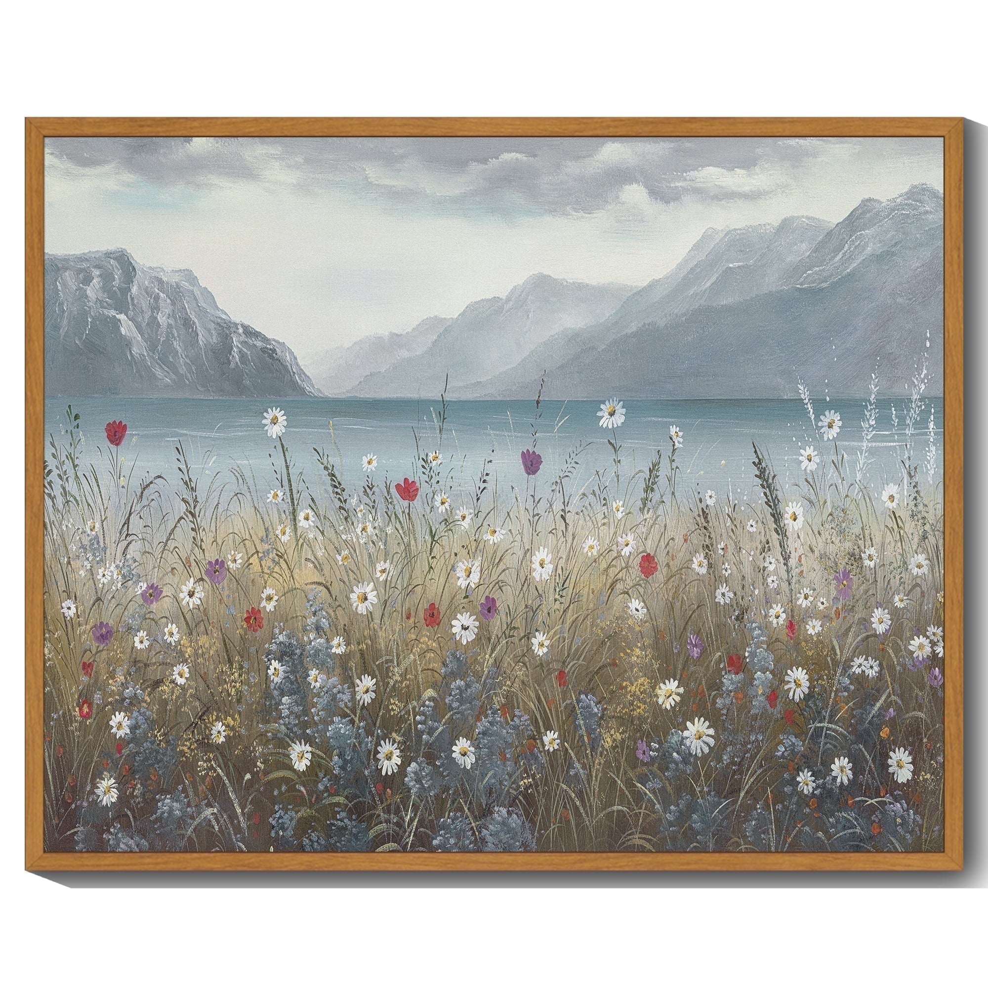 Drsoum Wild Floral Wall Art Coastal wall decor Prints Farmhouse Kitchen Bathroom Office - 8x10in Nature Framed