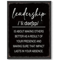 Inspirational 11x14in Black Framed Leadership Wall Art Motivational Positive Quote Sayings Office Home Decor Prints Encouraging Posters Painting