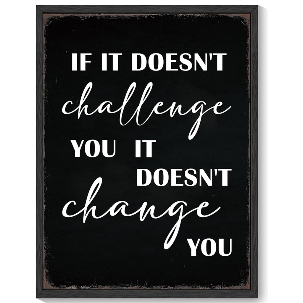 Inspirational 11x14in Black Framed Wall Art Men Motivational Quote Sayings Prints Office Home Decor Encouraging Positive Posters