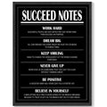 Inspirational 11x14in Black Framed Wall Art Men Succeed Note Motivational Quote Sayings Office Home Decor Prints Encouraging Positive Posters