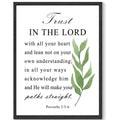 Inspirational 11x14in Black Framed Wall Art Motivational Proverbs Trust Quote Sayings Office Home Decor Canvas Prints Encouraging Positive Posters Painting