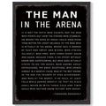 Inspirational 11x14in Black Framed Wall Decor the Man in the Arena Motivational Quote Sayings Office Home Decor Prints Art Encouraging Positive Posters