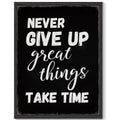 Inspirational 11x14in Black Framed Wall Decor Never Give Up Motivational Quote Sayings Office Home Decor Prints Art Encouraging Be Positive Posters