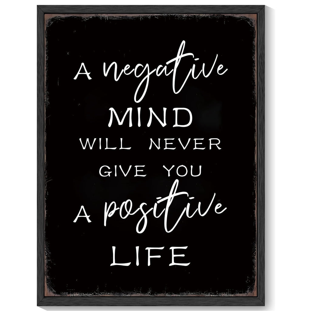 Motivational 11x14in Black Framed Canvas Wall Art Inspirational Quote Sayings Office Home Decor Prints Encouraging Positive Posters Painting