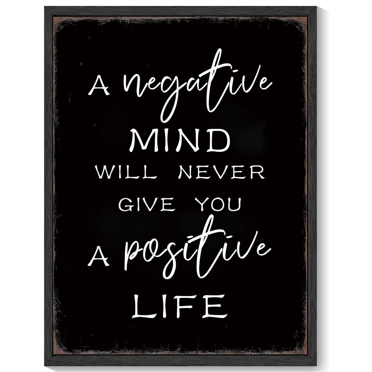 Motivational 11x14in Black Framed Canvas Wall Art Inspirational Quote Sayings Office Home Decor Prints Encouraging Positive Posters Painting