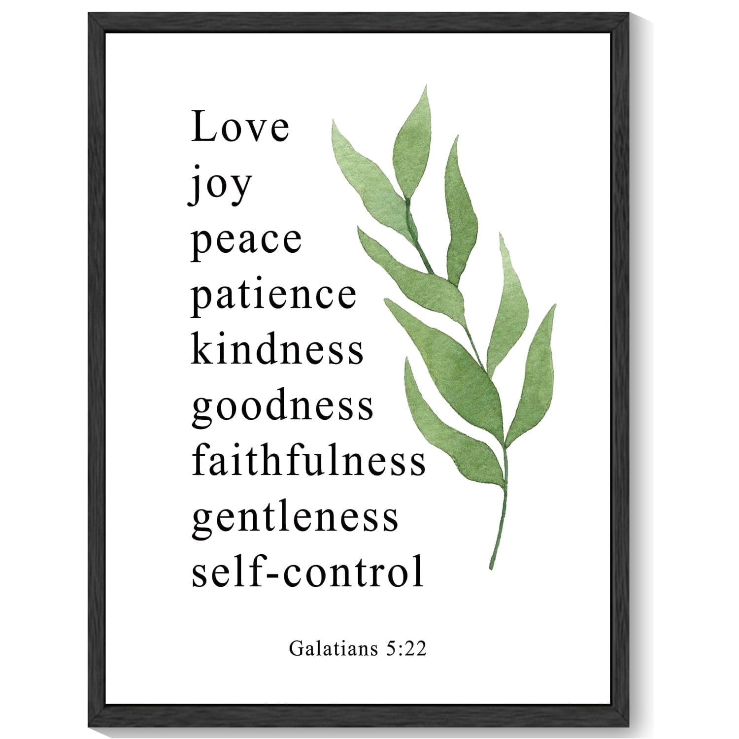 Motivational 11x14in Black Framed Wall Art Inspirational Bible Verse Galatians Quote Sayings Office Home Decor Canvas Prints Encouraging Positive Posters Painting