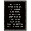 Motivational 11x14in Black Framed Wall Decor Never Give Up Inspirational Quote Sayings Office Home Decor Prints Art Encouraging Be Positive Posters