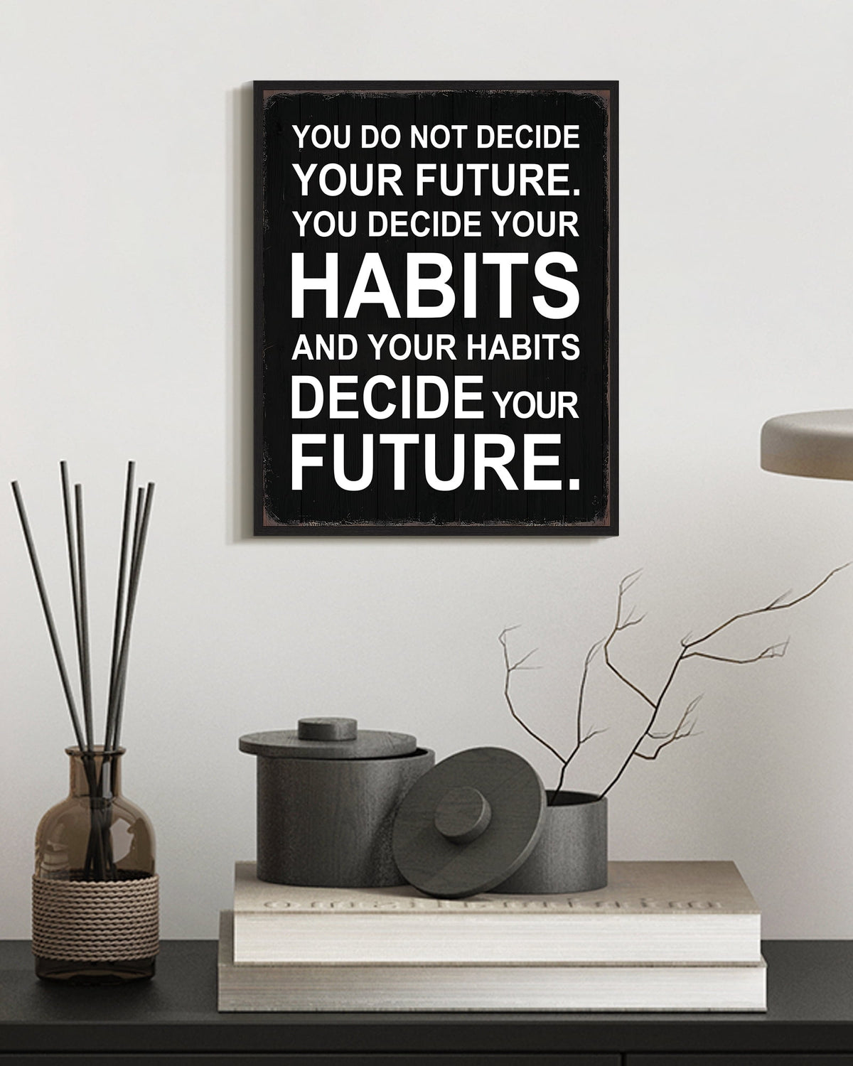Drsoum Inspirational Wall Decor Motivational Positive Quote Sayings Prints Art Encouraging Office Home Decor 8x10in Black Framed