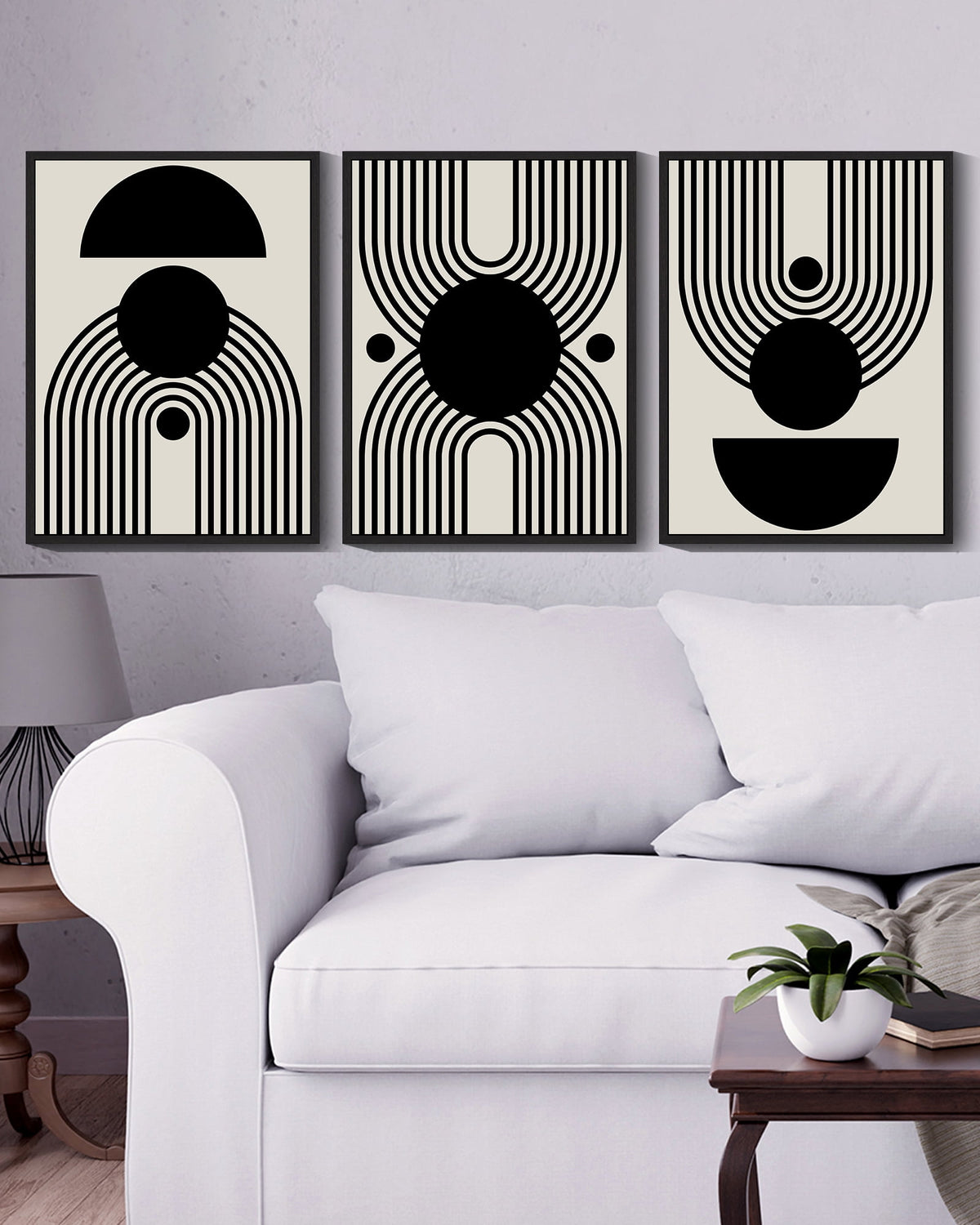 Drsoum Black and White Abstract Wall Art Minimal Decor Duotone Dark Brush Stroke Prints Shapes Illustrations Modern Art Ready To Hang 11x14in3pcs Black Framed