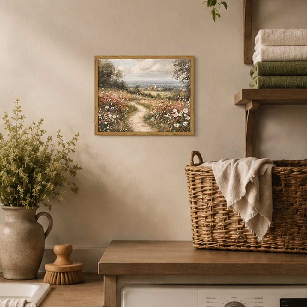 Drsoum Vintage Landscape Framed Canvas Wall Art 8x10 Inch