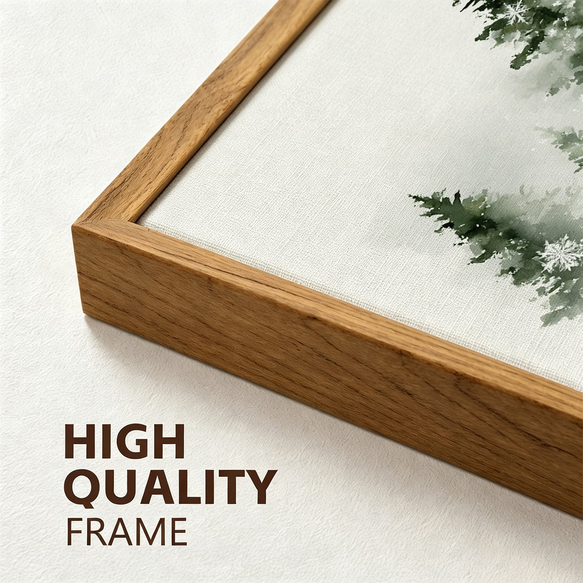 Drsoum Pine Tree Wall Art Framed Canvas Print 12x16 Inch