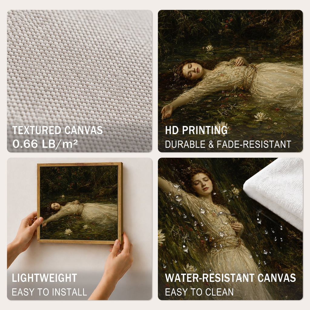 Drsoum Ophelia Classical Fine Art Canvas Print Wall Decor 8x10