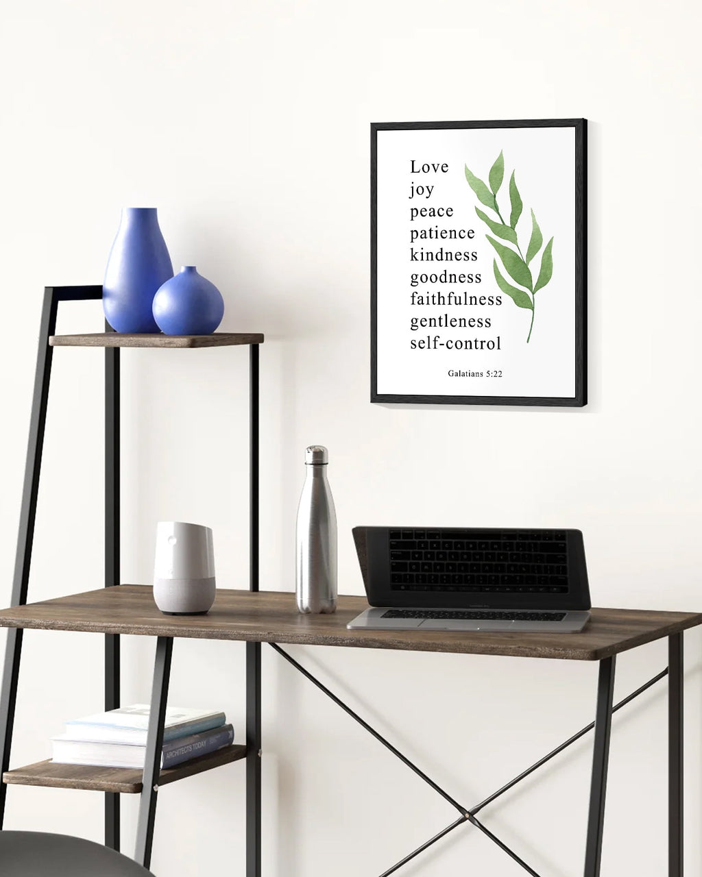 Motivational 11x14in Black Framed Wall Art Inspirational Bible Verse Galatians Quote Sayings Office Home Decor Canvas Prints Encouraging Positive Posters Painting