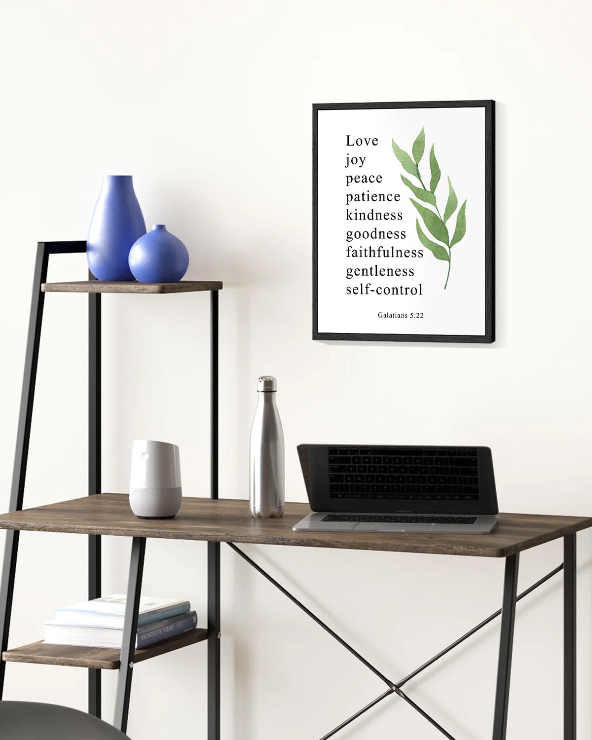 Motivational 11x14in Black Framed Wall Art Inspirational Bible Verse Galatians Quote Sayings Office Home Decor Canvas Prints Encouraging Positive Posters Painting