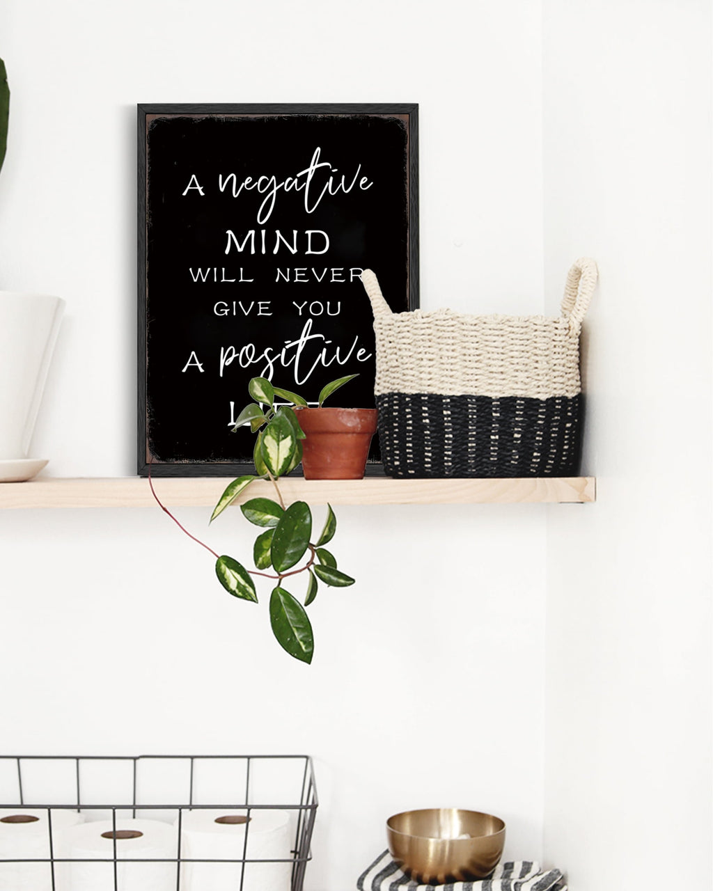 Motivational 11x14in Black Framed Canvas Wall Art Inspirational Quote Sayings Office Home Decor Prints Encouraging Positive Posters Painting