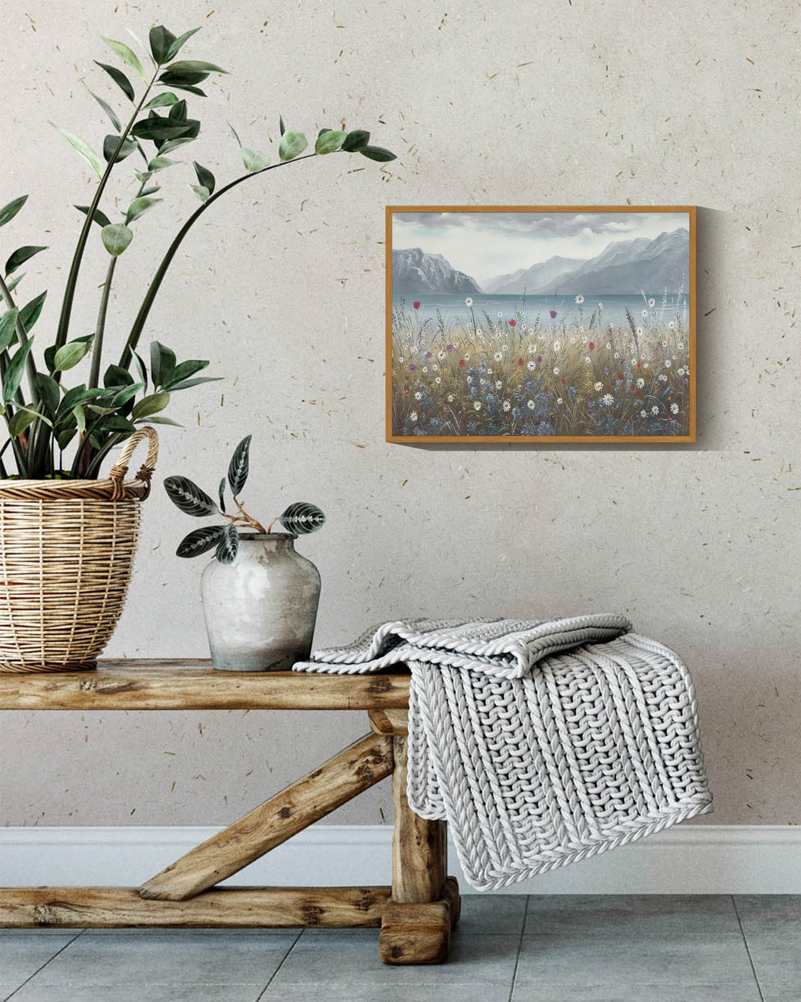 Drsoum Wild Floral Wall Art 11x14in Nature Framed Coastal wall decor Prints Farmhouse Kitchen Bathroom Office