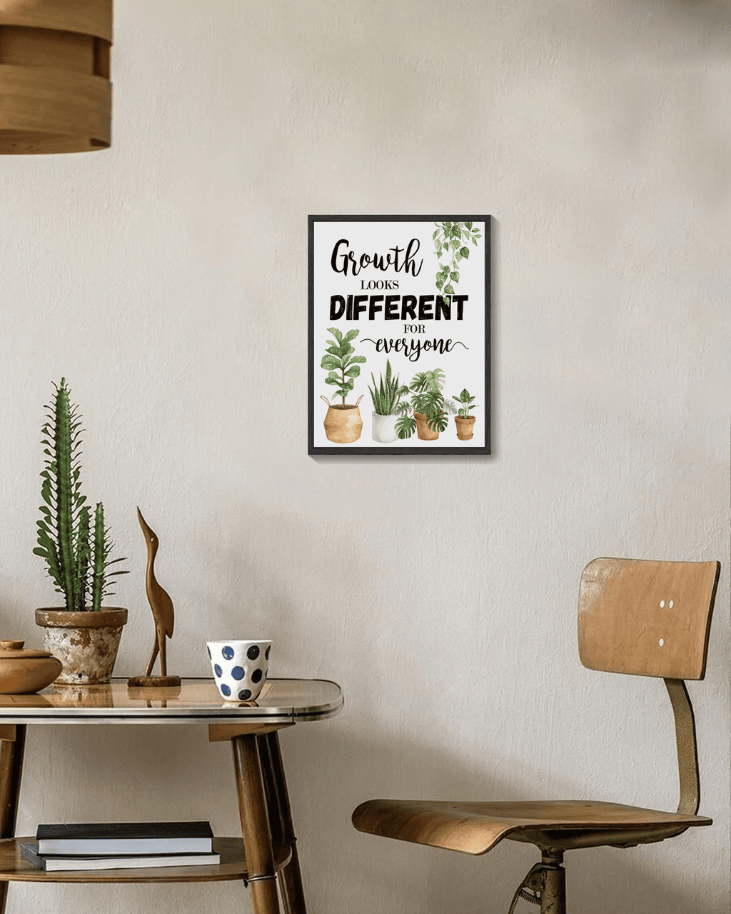 Inspirational 11x14in Black Framed Wall Art Growth Looks Different for Everyone Motivational Quote Sayings Office Home Decor Prints Encouraging Positive Posters Study