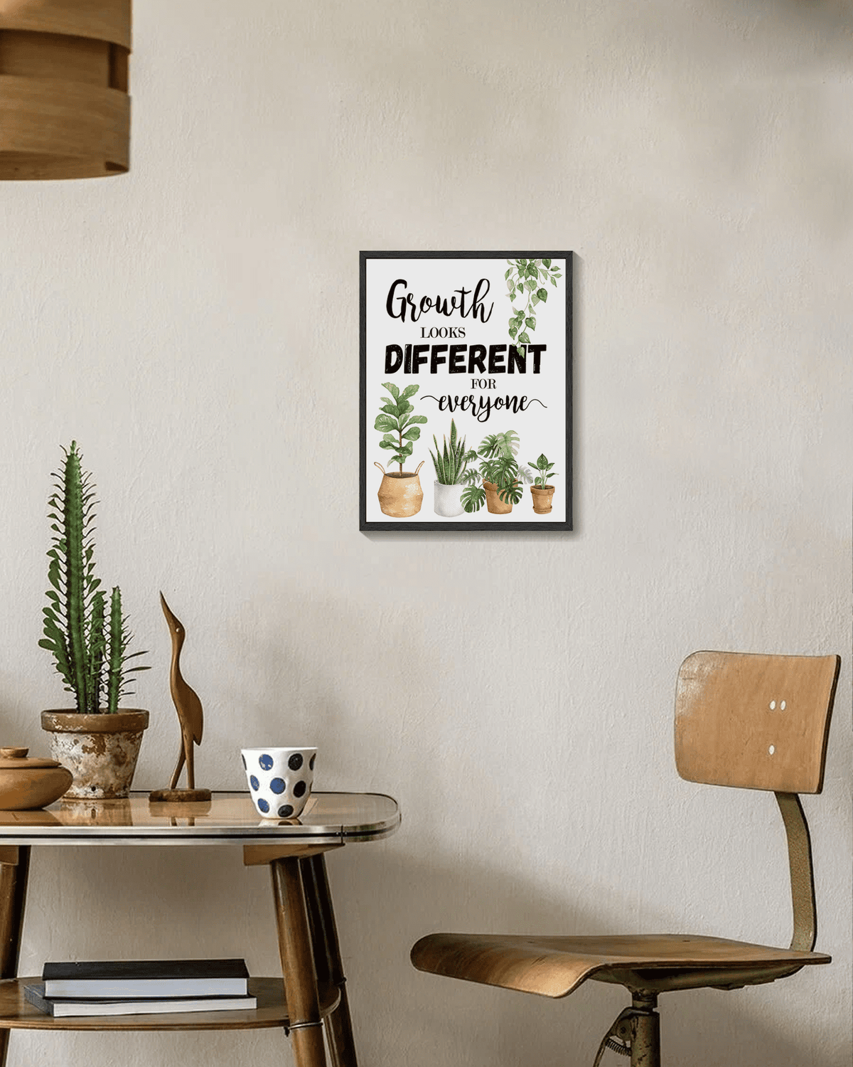 Inspirational 11x14in Black Framed Wall Art Growth Looks Different for Everyone Motivational Quote Sayings Office Home Decor Prints Encouraging Positive Posters Study