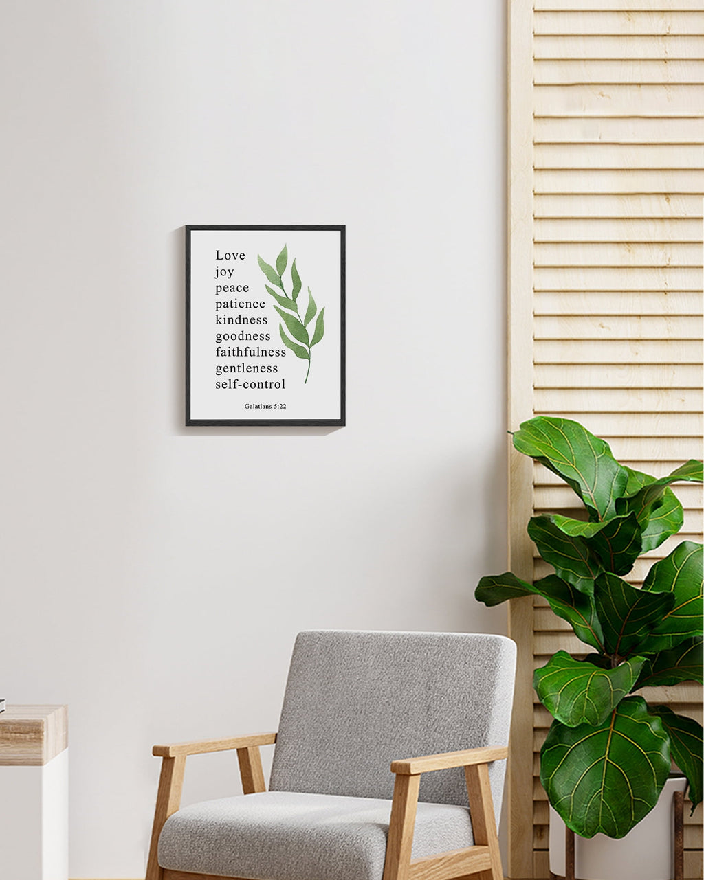 8x10in Black Framed Motivational Wall Art Inspirational Bible Verse Galatians Quote Sayings Office Home Decor Canvas Prints Encouraging Positive Posters Painting