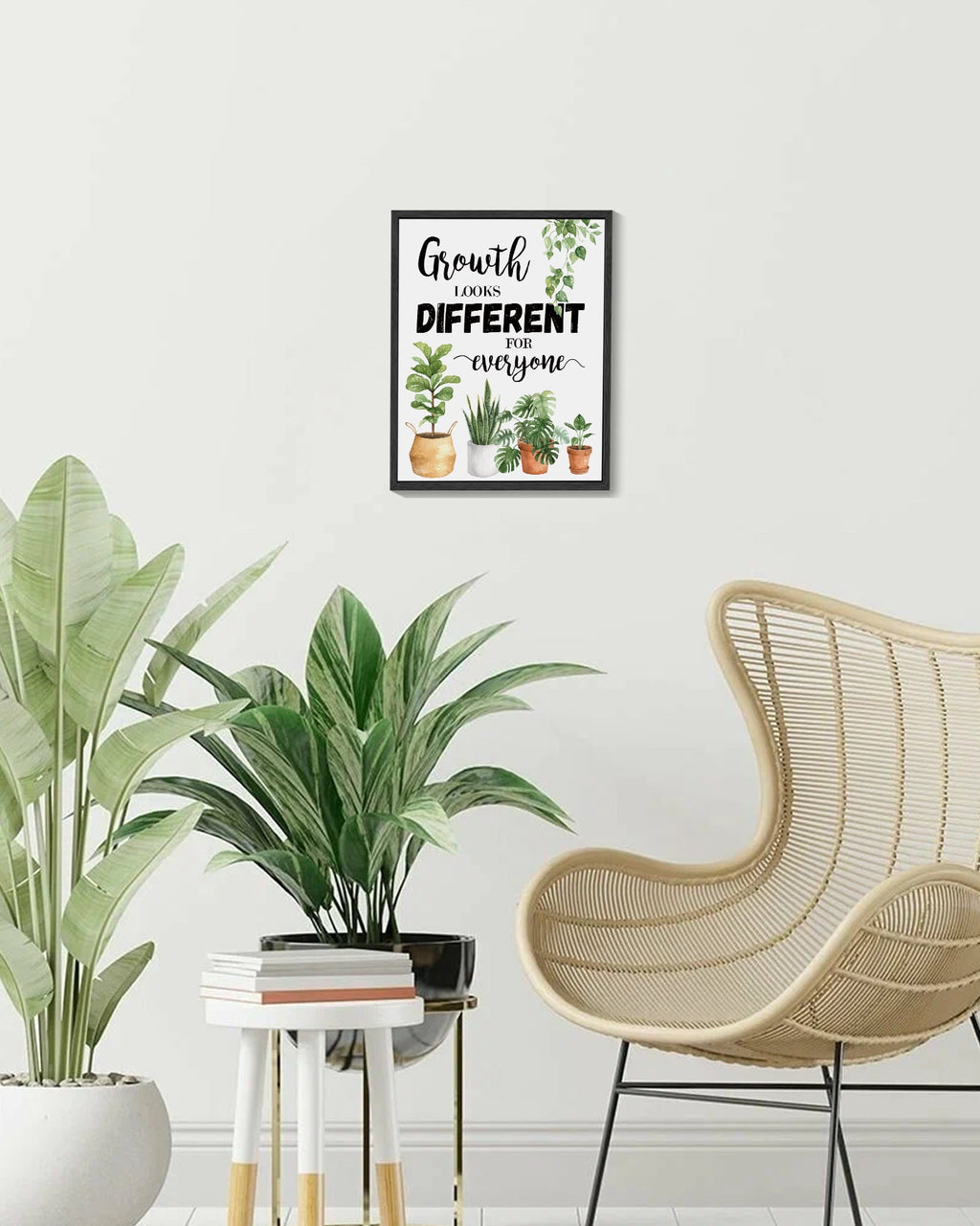 8x10in Black Framed Inspirational Wall Art Growth Looks Different for Everyone Motivational Quote Sayings Office Home Decor Prints Encouraging Positive Posters Study