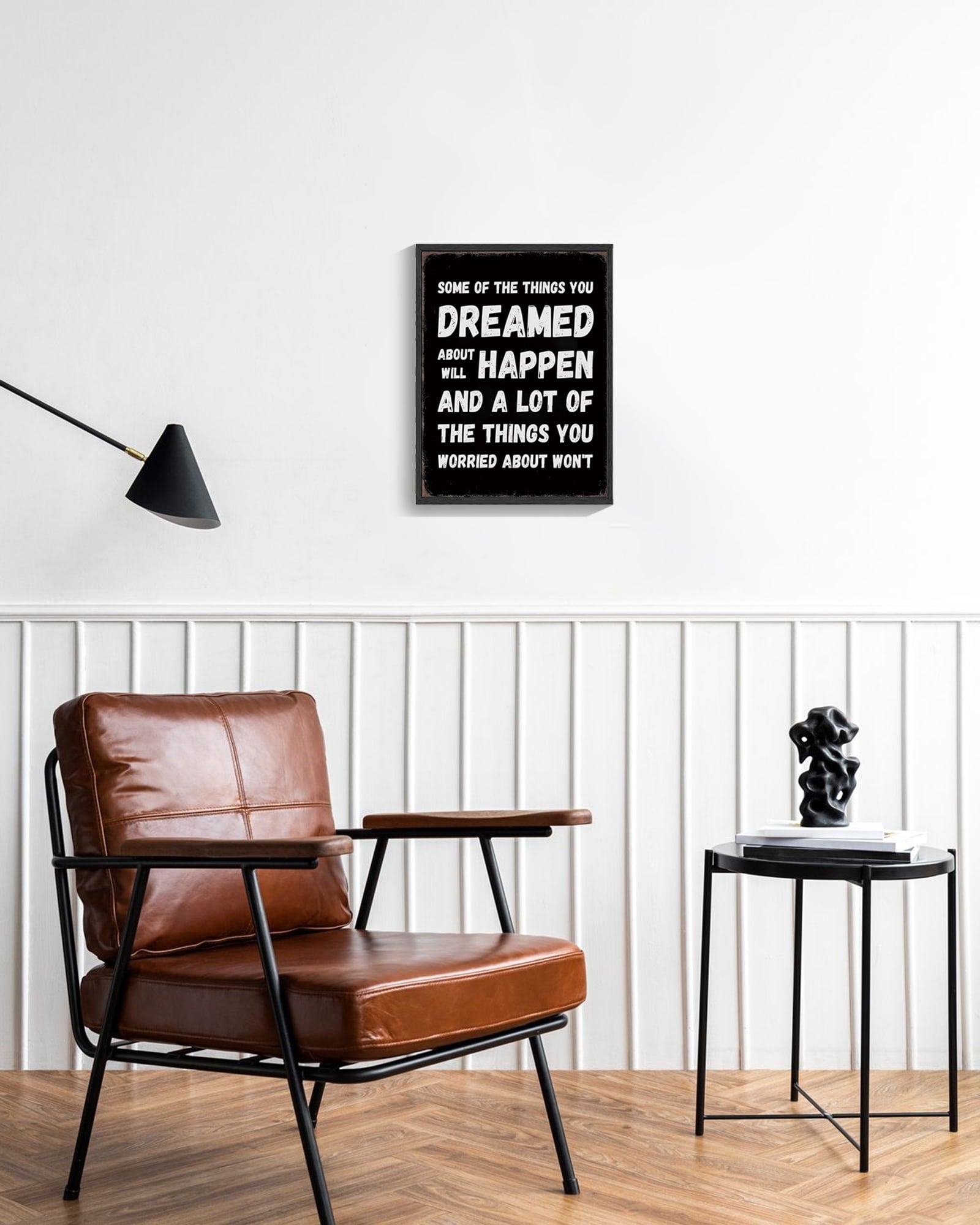 Inspirational 11x14in Black Framed Wall Art Dreamed Will Happen Motivational Positive Quote Sayings Office Home Decor Prints Encouraging Posters Study
