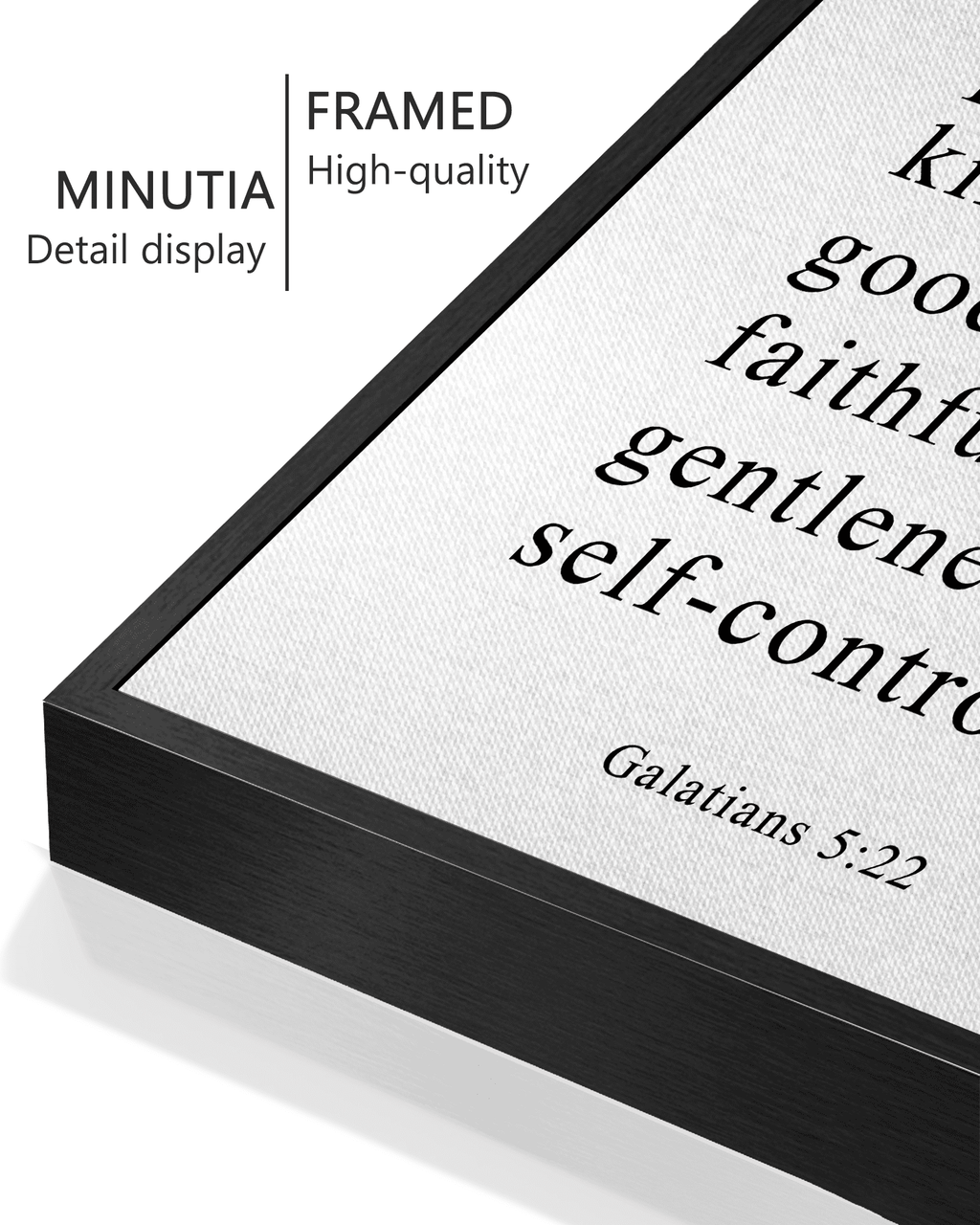 8x10in Black Framed Motivational Wall Art Inspirational Bible Verse Galatians Quote Sayings Office Home Decor Canvas Prints Encouraging Positive Posters Painting